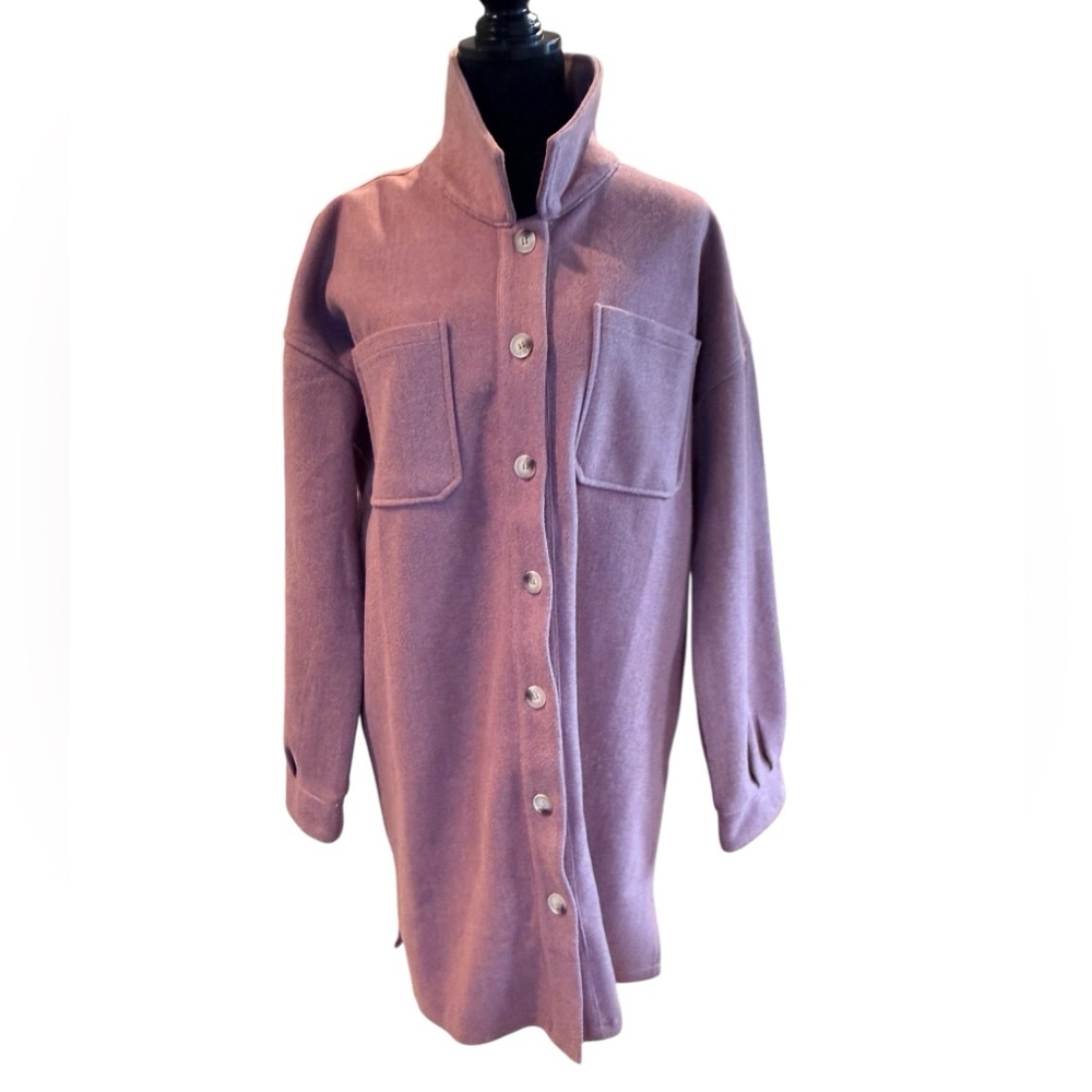 Hem & Thread Spring Jacket Lavender Mauve Shirt or Shacket Size Large